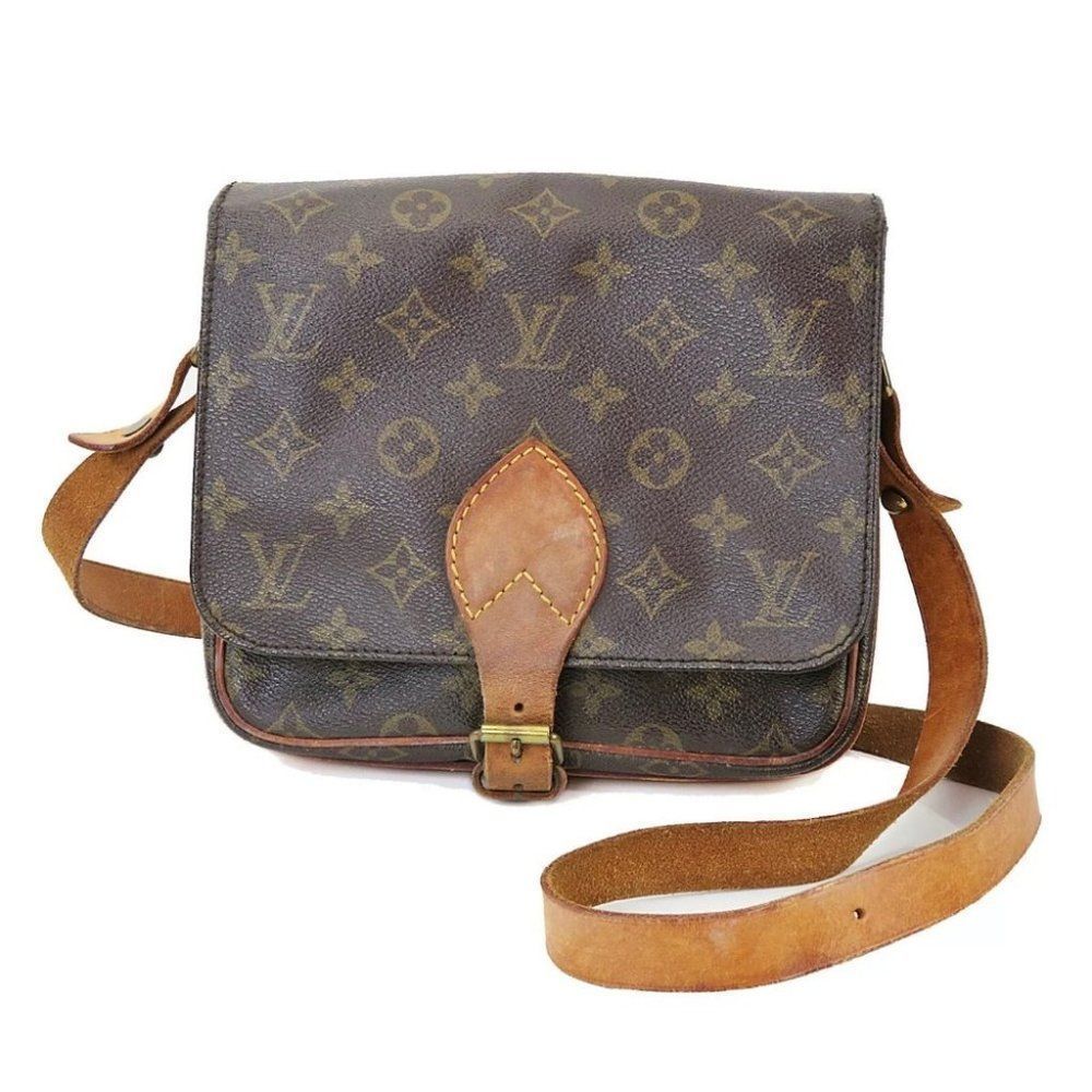 C2: 100% Authentic LOUIS VUITTON Cartouchiere MM Monogram Shoulder Bag Purse - Picture 3 of 13